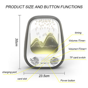 Altavoz inteligente de paisaje de montaña con humidificador Materiales seguros para madres e bebés Luz nocturna Ruido blanco para terapia del sueño - Product Image 2