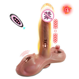 Vibrador Dildo Sit and Ride con Control Remoto, Dildo con Movimiento de Empuje para Estimulación Triple del Clítoris, Punto G y Anal, Juguete Sexual para Adultos y Parejas - Product Image 1
