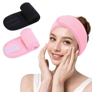 Diadema de microfibra unisex al por mayor para lavado facial, con logo personalizado, estilo europeo-americano, ideal para salones de belleza y maquillaje. - Product Image 1