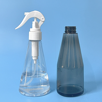 Bouteille pulvérisateur à gâchette transparente en PET de 250 ml, vide, en forme de cône, pour jardin, bouteille pulvérisateur à gâchette manuelle en PET pour le nettoyage