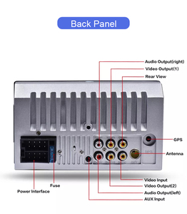 Lecteur MP5 pour voiture Hengwell 7 pouces 2 Din avec écran tactile, prise en charge du contrôle du volant de la voiture, lien miroir, lecteur <span class=keywords><strong>DVD</strong></span> de voiture intégré avec Bluetooth - Product Image 2