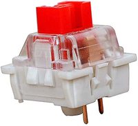 OUTEMU Interrupteurs linéaires rouges à 3 broches 45g Force anti-poussière remplaçable à chaud Cherry MX équivalent pour clavier