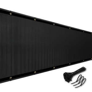 Paneles de Malla de Privacidad Negros para Cercas, 3x42 Pies, para Exteriores, Jardín, Balcón, Patio, Sitio de Construcción, con Bridas Incluidas - Product Image 1