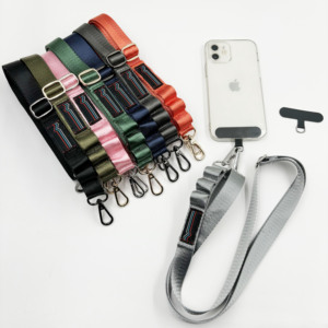 Custom Logo Printed Crossbody Phone Strap Keychain Cheap Safety Breakaway Neck Strap Polyester Nylon Lanyard Durable Washable