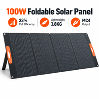 Chargeur solaire pliable 100 200 400 Watts, panneau solaire mono haute efficacité, alimentation portable avec sortie DC pour le camping
