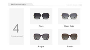 Lunettes de soleil polarisées surdimensionnées en PC avec logo personnalisé, protection UV400, pour hommes et femmes, modèle 7886, idéales pour les vacances et les voyages – Vente en gros usine OEM/ODM - Product Image 3