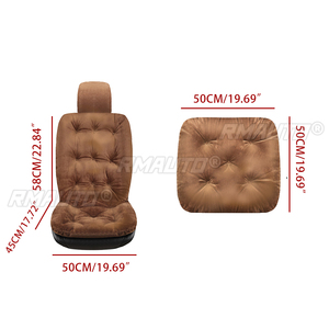 1 Housse de siège universelle pour automobile, en peluche, coussin de dossier doux et confortable, accessoires intérieurs de voiture pour la chaleur hivernale - Product Image 6