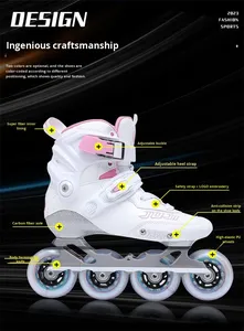 <span class=keywords><strong>Pattini</strong></span> a Rotelle Professionali SeeMore a Fila Singola <span class=keywords><strong>per</strong></span> Freestyle e Pattinaggio Urbano, Modello Senior <span class=keywords><strong>in</strong></span> Fibra di Carbonio - Product Image 4