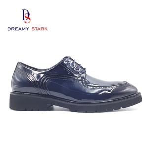Chaussures de mariage à lacets en PU brillant, texture délicate, option logo personnalisé, confort léger pour l'automne, idéales pour les occasions formelles - Product Image 3
