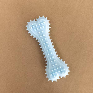 Toptan diş temizleme diş fırçası sopa köpek çiğneme oyuncakları kemik şekilli çevre dostu TPR kauçuk Bite dayanıklı köpek Molar oyuncaklar - Product Image 4