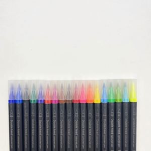 Ensemble de 12, 18, 24, 100 couleurs de marqueurs à double pointe personnalisés pour le dessin, la peinture et l'aquarelle, pour adultes et enfants - Product Image 2