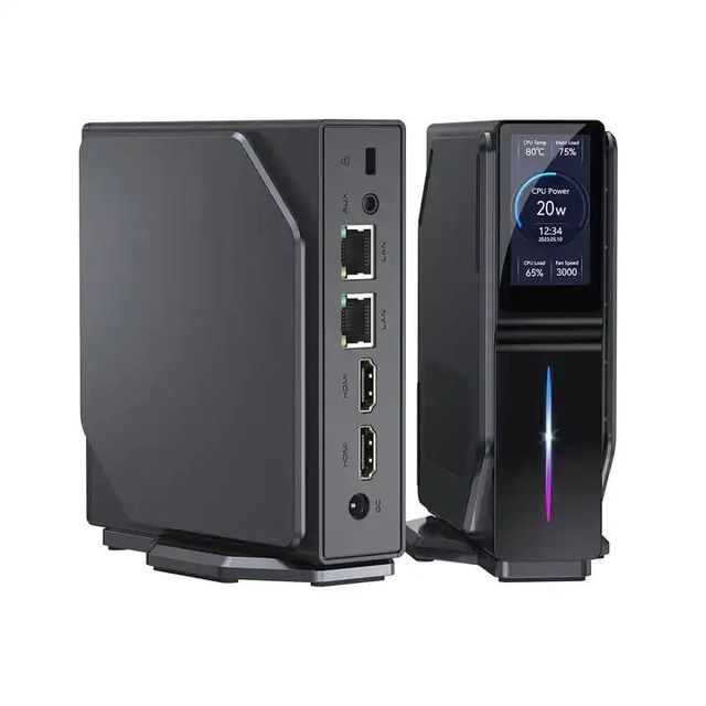 Factory Price S1 RGB Gaming Mini PC M.2 NVMe SSD Mini Computer INTEL Alder Lake N95 N100 Gaming Computer LCD Screen