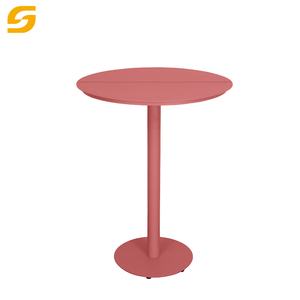 Estilo nórdico moderno muebles de jardín al aire libre hogar balcón Bar Mesa fiesta redonda café Bar Mesa Metal aluminio mesas altas - Product Image 1