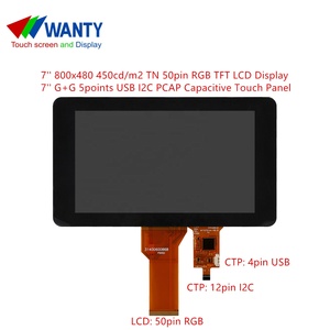 Wanty 7 inch cảm ứng P-CAP điện dung đa màn hình cảm ứng Bảng điều chỉnh TFT TN <span class=keywords><strong>IPS</strong></span> 800*480 RGB <span class=keywords><strong>LCD</strong></span> cảm ứng hiển thị - Product Image 5
