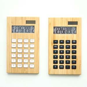 Calcolatrice Solare con Schermo Grande a 12 Cifre in Bambù, Logo Personalizzabile, per Studenti, Finanza, Ufficio e Studio - Product Image 4