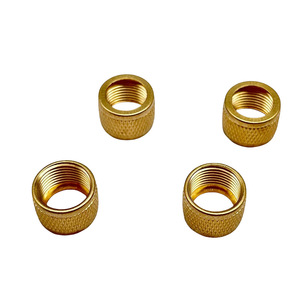 Tuercas moleteadas de latón mecanizadas por CNC M6 chapadas en oro para accesorios de conectores de robots - Product Image 4