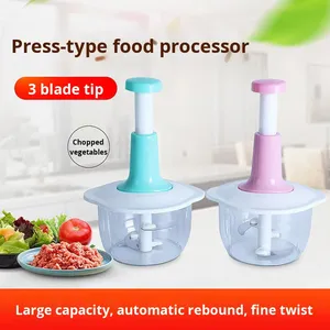 Hachoir et trancheur manuel multifonctionnel en PET avec presse à piments et à ail pour la cuisine domestique - Product Image 6