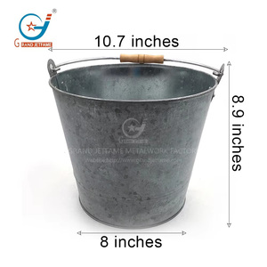<span class=keywords><strong>Prix</strong></span> usine 4.2 gallons maison jardin galvanisé seau décoratif fer Pots de plantes Pots de fleurs jardinières pour jardin - Product Image 2