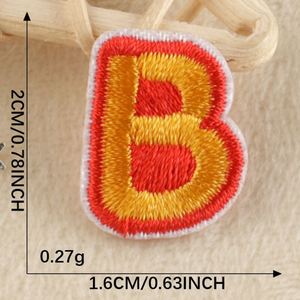 Stock 2cm Mini Iron on Embroidered Colorful Letter Patch for Hat Bag Decoration - Product Image 6