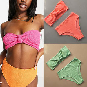 ชุดบิกินี่ยืดหยุ่นสูงสำห<span class=keywords><strong>รั</strong></span>บผู้หญิงชุดว่ายน้ำชายหาดแฟชั่นโบว์เซ็กซี่สำห<span class=keywords><strong>รั</strong></span>บฤดูร้อนใหม่พิมพ์ลายย้อนยุค - Product Image 2