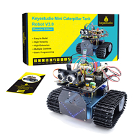Kit de Robot Tanque Educativo STEM Keyestudio V3.0, Kit de Robótica de Programación STEM, Robot Tanque Inteligente para Arduino