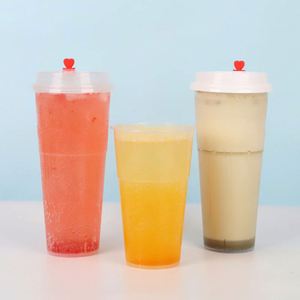 แก้วพลาสติก PP ใส/ขุ่น ขนาด 12 ออนซ์ 16 ออนซ์ เป็นมิตรกับสิ่งแวดล้อม สำหรับเครื่องดื่มเย็น น้ำผลไม้ ชานมไข่มุก กาแฟ พร้อมฝาปิด แบบใช้แล้วทิ้ง  รับผลิตตามแบบ - Product Image 4