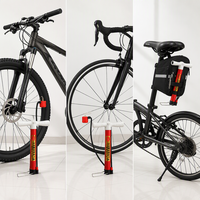 Mini pompe à air portable pour vélo, avec poignée en T, flexible, haute pression, pliable, multi-usage, pour VTT, vélo de route et vélo de ville