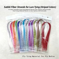 13 Farben Einzelpackung Zebra Grizzly Synthetische Haarfaser Fliegenbindematerial für Hecht-Streamer & Salzwasser-Minnow-Fliegen