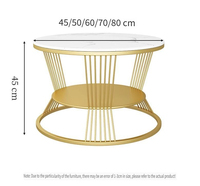 Tables basses gigognes modernes de luxe en métal blanc fritté, faciles à nettoyer, pour salon et maison