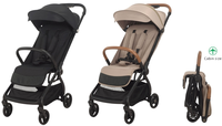 Poussette bébé OC-630 3-en-1 pliable automatiquement, cadre en alliage d'aluminium, poussette de voyage à 4 roues (certifiée EU E1888/2018 ASTM F833)