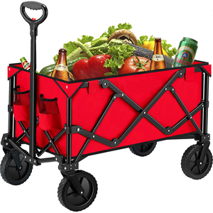 Carro de carro utilitario para acampar, pescar, compras deportivas con espacio de almacenamiento más profundo y más grande - Product Image 1