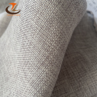 Tissu en toile tissée 100% polyester aspect lin - Doux, durable, imperméable, poids moyen, pour ameublement de canapé, rideaux, nappes, maison