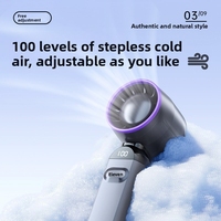 Ventilateur portable USB sans pales, mini ventilateur de bureau électrique, puissant flux d'air à grande vitesse, ventilateur à main en plastique ABS