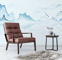 Nouveau Design Hôtel hall Décoration Murale montagnes avec oiseaux volants Fond Spectaculaire paysage 3d Papier Peint Mural