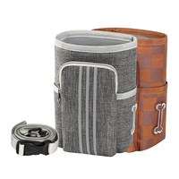 Sac de dressage pour chien en nylon souple grande capacité, pochette de taille portable avec boucle pour l'extérieur