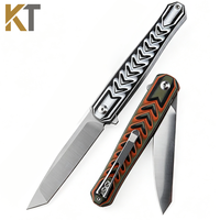 Nouveauté : couteau pliant Tanto en acier D2, manche G10, finition satinée, outil EDC pour le camping, la pêche, la survie, cadeau