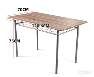 Best Seller 5 Piece Wood Plate Metal Frame for Small Space Apartment <strong>Kitchen</strong> <strong>Dining</strong> <strong>Set</strong> - Product Image 2