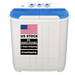 <b>Portable</b> 9Lbs <b>Mini</b> <b>Twin</b> <b>Tub</b> <b>Washing</b> <b>Machine</b> 5Lbs Spinner 14Lbs <b>Compact</b> Semi Automatic Gravity Drain for Apartments RV Plastic - Product Image 4