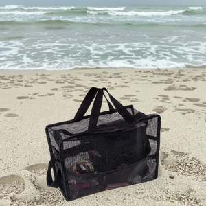 Bolsa de malla plegable, resistente, reutilizable, con correa para el hombro, bolsa de compras - Product Image 6