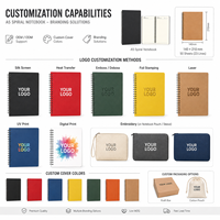 Carnet à spirales A5, 100 pages lignées, logo personnalisé, reliure spirale, journal, bureau, école, OEM