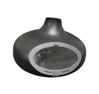 Cheminée autoportante moderne PANSEE SkyFire700-1200mm en acier au carbone, flamme réelle, pour chauffage intérieur, salle à manger, salon, cuisine