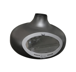 Cheminée autoportante <span class=keywords><strong>moderne</strong></span> PANSEE en acier au carbone avec flamme réelle pour usage intérieur dans le salon, la cuisine, l'hôtel et la villa - Product Image 4