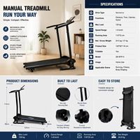 Caminadora Manual Plegable que Ahorra Espacio ZB-WTP-5, Máquina para Caminar Compacta Sin Motor para Gimnasio en Casa, Apartamento, Fitness, OEM Personalizado