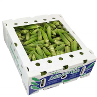 Prix d'usine pour les boîtes d'emballage pour okra et légumes, pour fruits et produits de la mer, en feuille creuse de PP, matériaux recyclés, couleur personnalisée, OEM/ODM