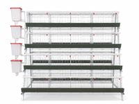 Prix d'usine – Système de cages en A à 4 niveaux pour poulaillers de moyenne taille et production commerciale d'œufs