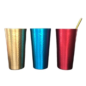 Vaso de aluminio rojo de 400ml, 10 y 20 Oz, personalizado, de acero inoxidable, para acampar, <span class=keywords><strong>500ml</strong></span>, reutilizable, taza de cerveza, vaso de pinta de 16oz, taza de 17oz - Product Image 4