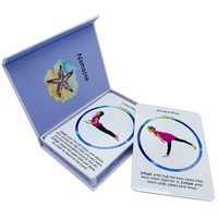 Cartes flashantes en papier impression personnalisée, exercice d'inspiration d'animaux, pour Yoga