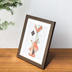 Bán buôn có thể gập lại khung ảnh bằng gỗ in kỹ thuật số treo tường hình chữ nhật hình dạng màu sắc khác nhau kích cỡ để hiển thị của bạn - Product Image 2