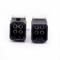 Conector RF Mini-Fakra Macho 4 en 1, Código A, Montaje en PCB a Través de Orificio, para Radio Automotriz