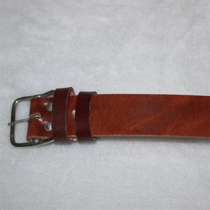 Cinturón de Cuero Vacuno con Hebilla de Acero Rectangular de 130 cm, Cinturón de Cuero Genuino Vintage y Duradero - Product Image 1